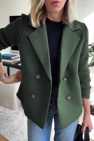 Elegant knit-sleeve everyday blazer for women | Sorelle