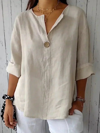 Casual V-neck everyday blouse for women | Nayla