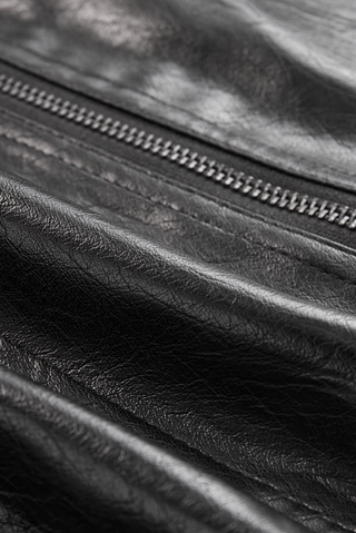 Vintage Stand Collar Faux Leather Jacket | Aurora