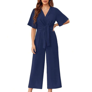 Elegant summer tie-knot everyday jumpsuit for women | Gabriella
