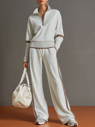Sport-luxe half-zip co-ord set for women | Zerina