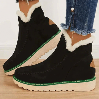 Platform Slip-On Fleece-Lined Ankle Boots | Caldre