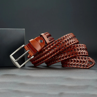 Braided Legacy Cowhide Belt | Handwoven Heritage Design