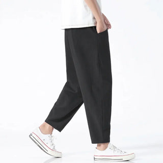 Drake Relaxed Cotton-Linen Drawstring Pants | LS