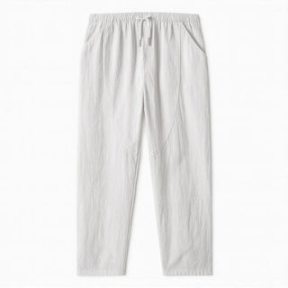 Drake Relaxed Cotton-Linen Drawstring Pants | LS