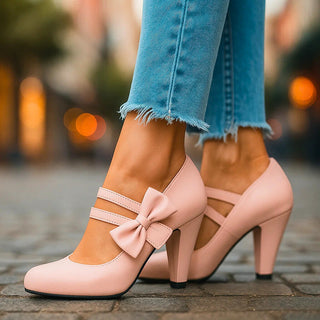 Classic bow-detail elegant heels for women | Bella