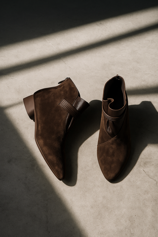 Pointed-toe low heel ankle boots for women | Calista