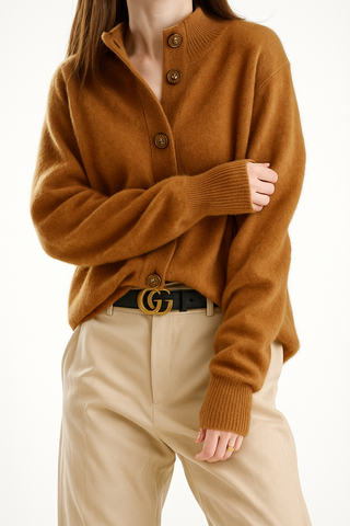 Madison Avenue Button-Up Cashmere Blend Cardigan