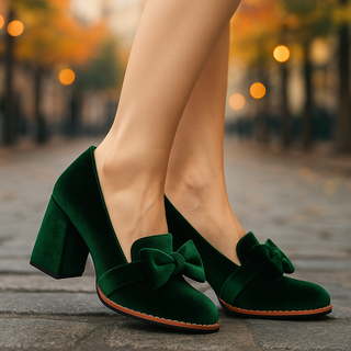 Classic velvet pump heels for women | Veloria