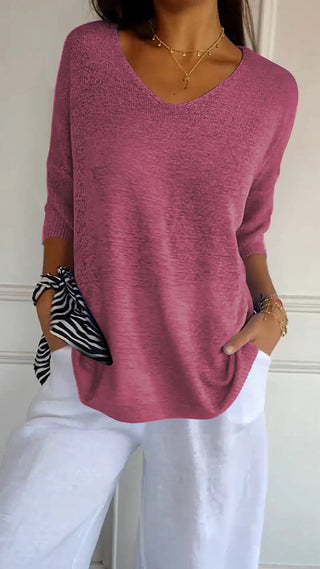 Classic timeless V-neck everyday top for women | Jill