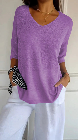 Classic timeless V-neck everyday top for women | Jill