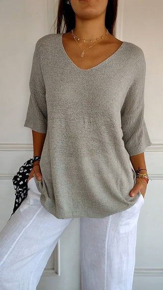 Classic timeless V-neck everyday top for women | Jill