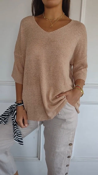 Classic timeless V-neck everyday top for women | Jill