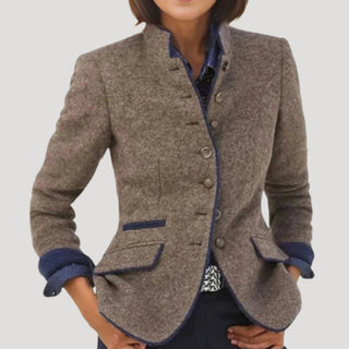 Tweed jacket with fitted silhouette for women | Elowen