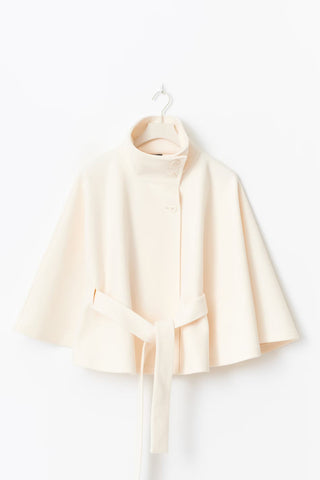 Ivanna Women’s Wool Coat – Elegant High Collar with Removable Belt & Relaxed Fit