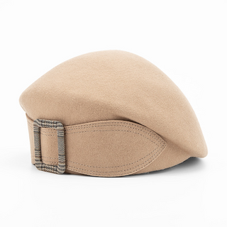 Classic Buckle Detail Winter Beret | Elowyn