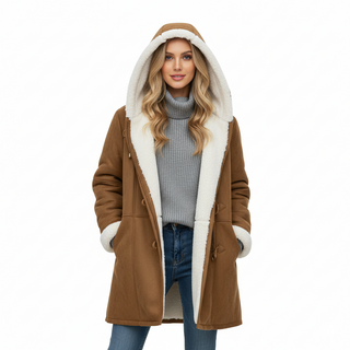 Mid-Length Hooded Toggle Coat | Brivelle