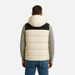 Warm hooded everyday bodywarmer gilet for men