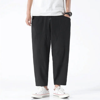 Drake Relaxed Cotton-Linen Drawstring Pants | LS