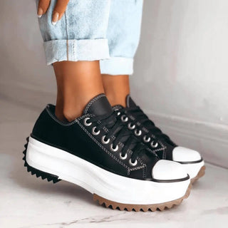 Platform Lace-Up Sneakers – Modern Elevated Silhouette | ChunkyChic