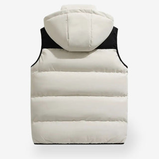 Warm hooded everyday bodywarmer gilet for men