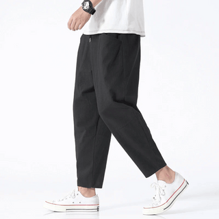 Drake Relaxed Cotton-Linen Drawstring Pants | LS