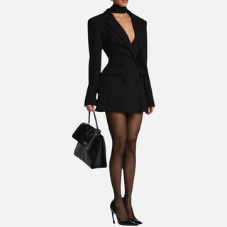 Elegant tailored blazer mini dress for women