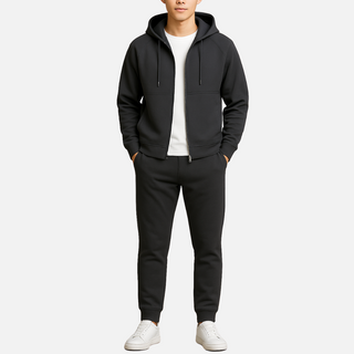 Luxury zip-up smart casual tracksuit set for men