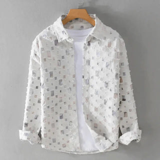 Frayed Detail Button Shirt – Contemporary Relaxed Silhouette | Alessandro