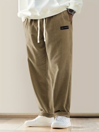 Relaxed drawstring corduroy everyday trousers for men | Ellison