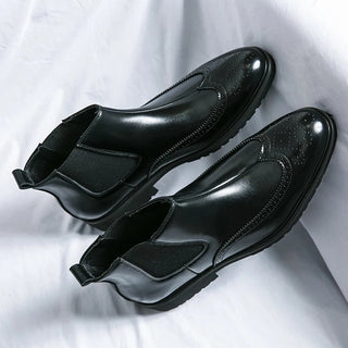 Alden Genuine Leather Chelsea Boots | Timeless Brogue Detail