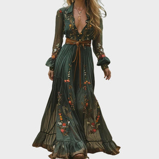 Romantic boho everyday maxi dress for women | Alina Soleil