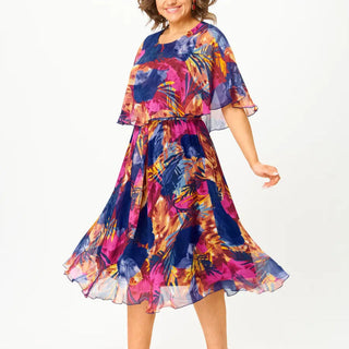 Comfortable plus-size chiffon everyday dress for women | Barbara