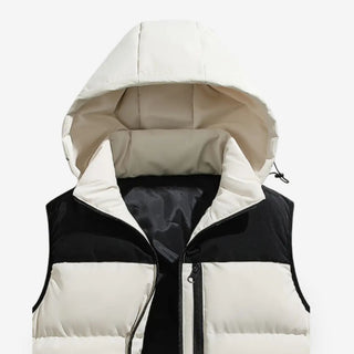 Warm hooded everyday bodywarmer gilet for men