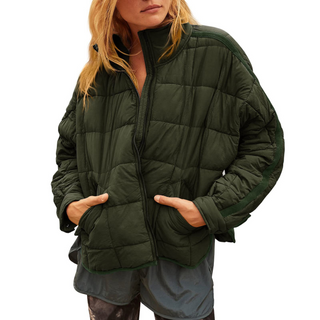 Lightweight compact zip puffer jacket for women | April
