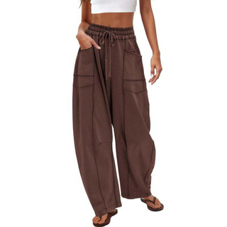 Comfy baggy-leg everyday lounge trousers for women | Avanita