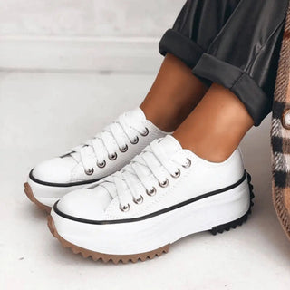 Platform Lace-Up Sneakers – Modern Elevated Silhouette | ChunkyChic