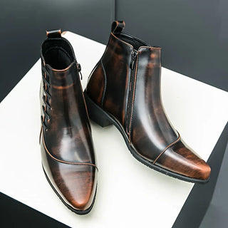 Classic leather everyday dress boots for men | Samuel Thatcher