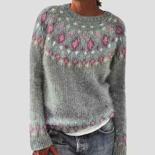 Patterned knitted winter sweater for women | Marielle