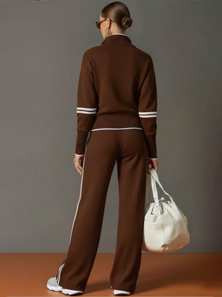 Sport-luxe half-zip co-ord set for women | Zerina