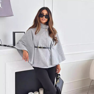 Belted butterfly sleeve jacket for women | Lea