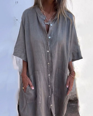 Boho-Inspired Relaxed Shirt Dress | Valerie