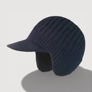 Cosy knitted ear-flap winter hat for women | Antonia