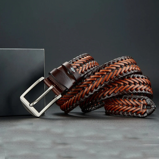 Braided Legacy Cowhide Belt | Handwoven Heritage Design