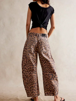 Everly Barrel-Leg Ankle Denim Pants