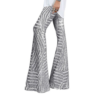Flared Sequin Pants | Evening Glamour