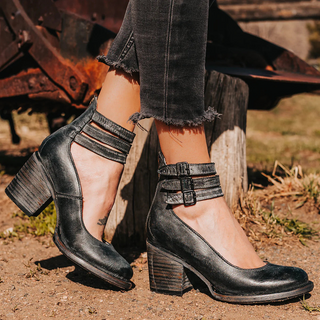 Vintage ankle strap sandal heels for women | Verona