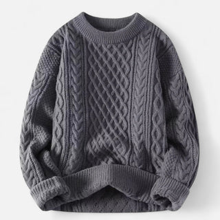 Classic cable-knit round-neck everyday jumper for women