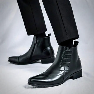 Classic leather everyday dress boots for men | Samuel Thatcher