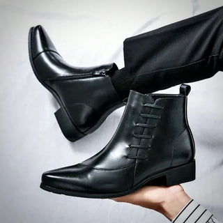 Classic leather everyday dress boots for men | Samuel Thatcher